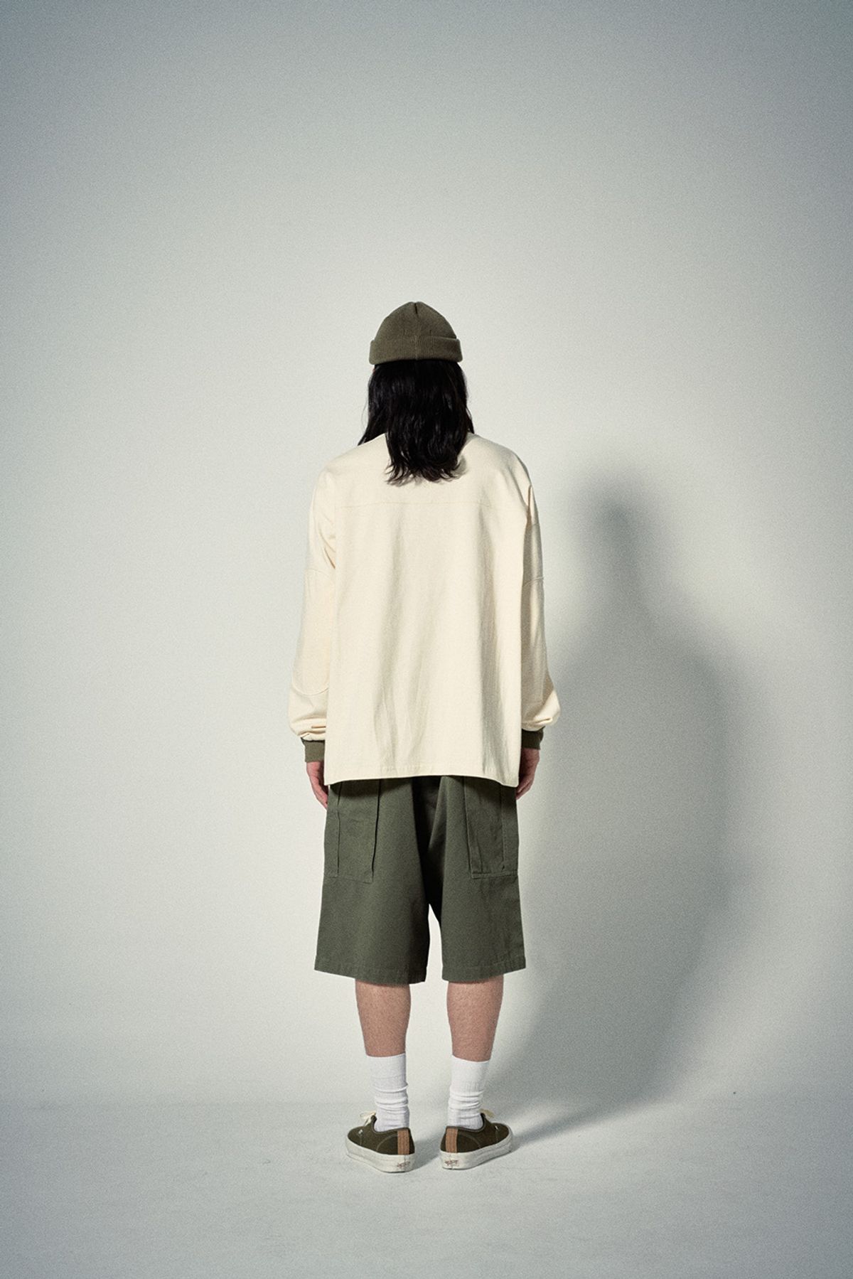 히즈핸더(HISHANDER) MILITARY P44 WIDE SHORTS [Vintage Olive]