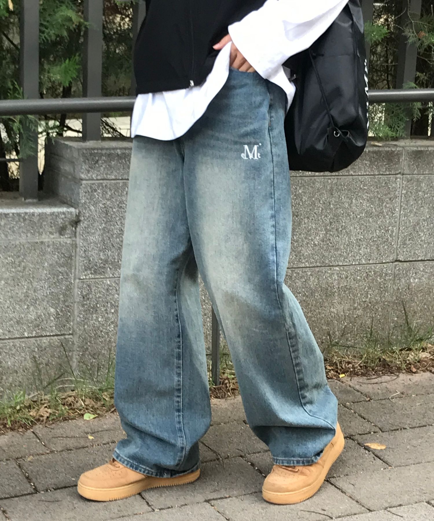 ☆韓国☆［MUCENT］MALLORCA WIDE DENIM PANTS 3color S-2XL MUSINSA | MUCENT Mallorca wide denim semi-banded washed