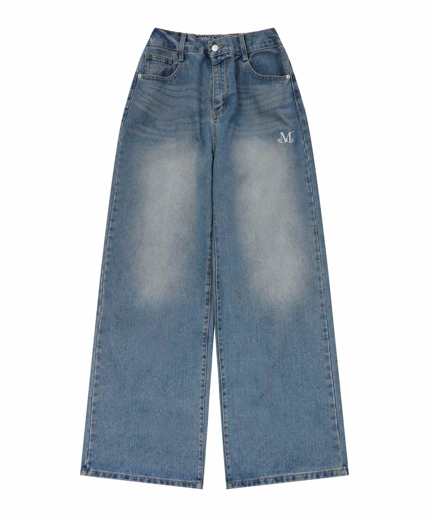 ☆韓国☆［MUCENT］MALLORCA WIDE DENIM PANTS 3color S-2XL MUSINSA | MUCENT Mallorca wide denim semi-banded washed