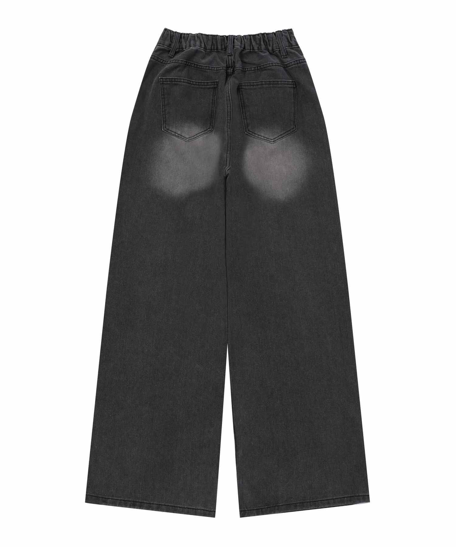 MUSINSA | MUCENT Mallorca wide denim semi-banded washed