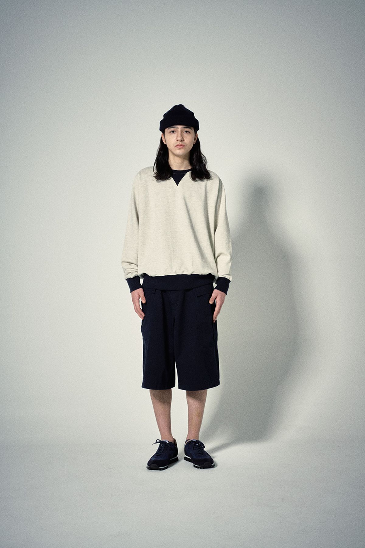 히즈핸더(HISHANDER) MILITARY P44 WIDE SHORTS [Navy]