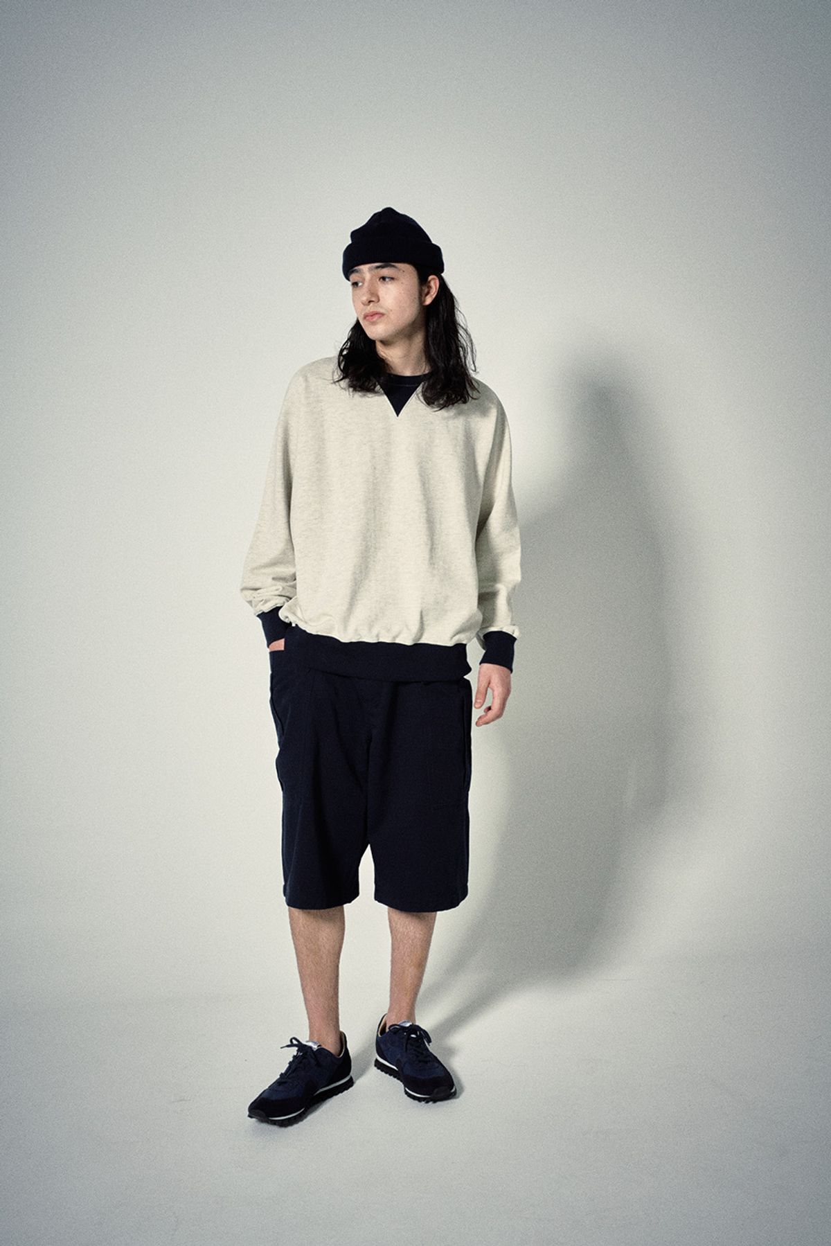 히즈핸더(HISHANDER) MILITARY P44 WIDE SHORTS [Navy]