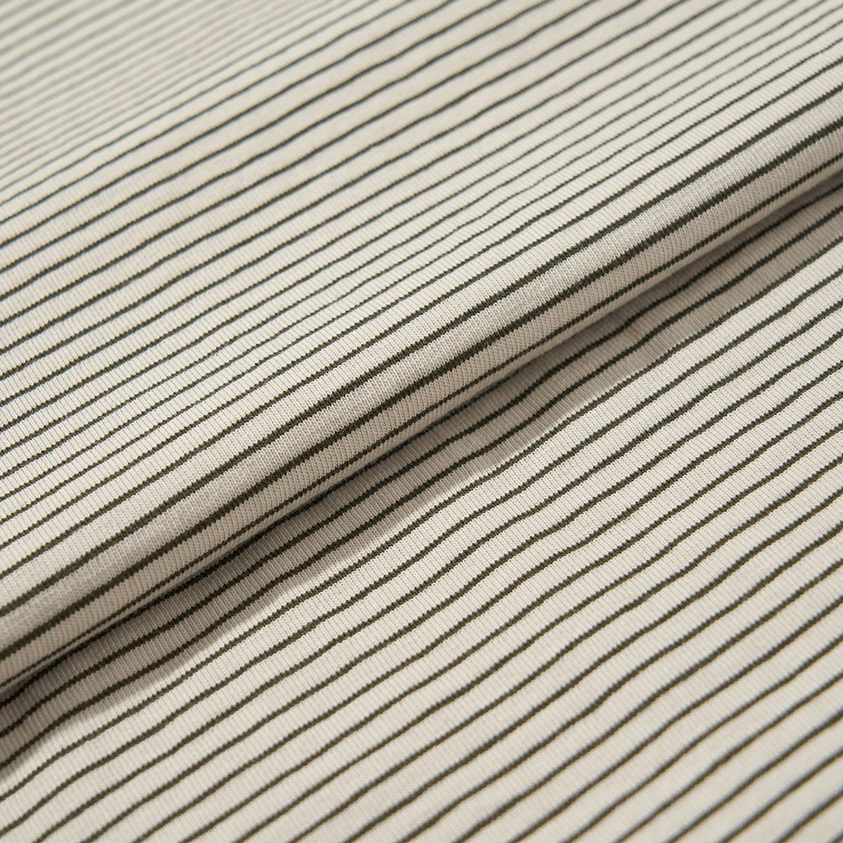 히즈핸더(HISHANDER) ROUND POCKET STRIPE T-SHIRTS [Olive]