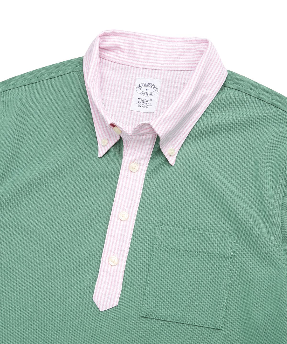 브룩스 브라더스(BROOKS BROTHERS) 옥스포드 칼라 빈티지 폴로 셔츠 (그린) (BBNTMM8703IEM)