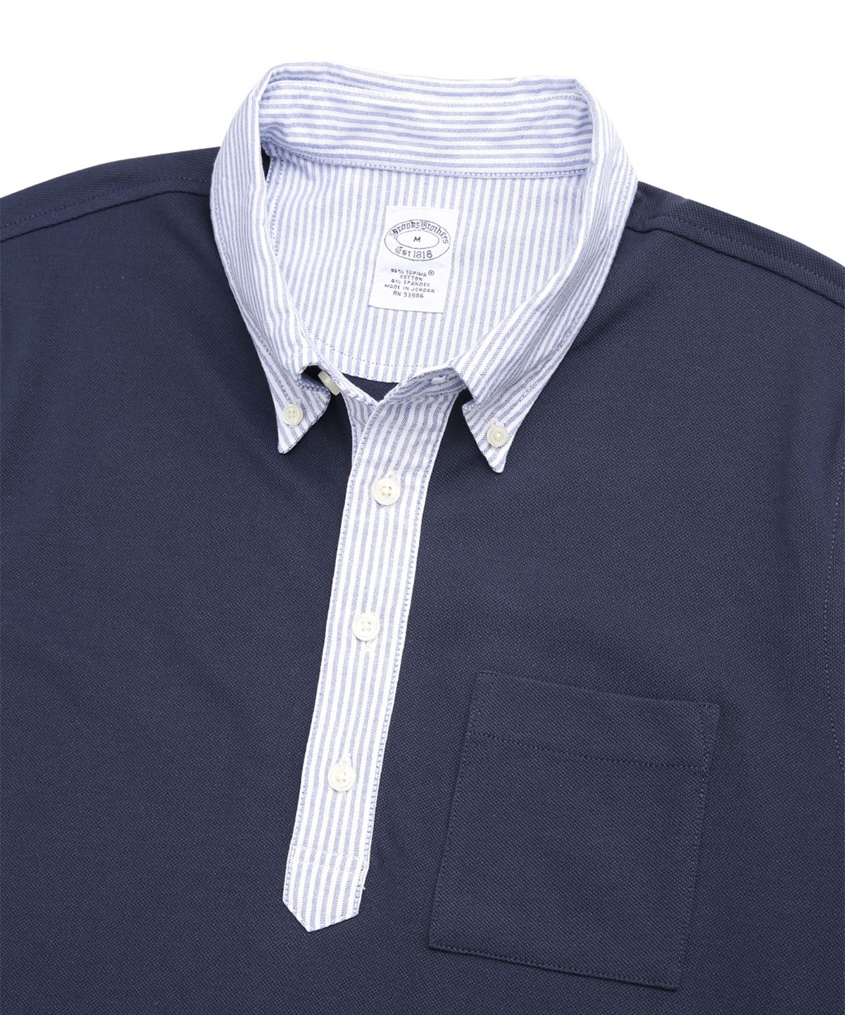 브룩스 브라더스(BROOKS BROTHERS) 옥스포드 칼라 빈티지 폴로 셔츠 (네이비) (BBNTMM8704QEM)