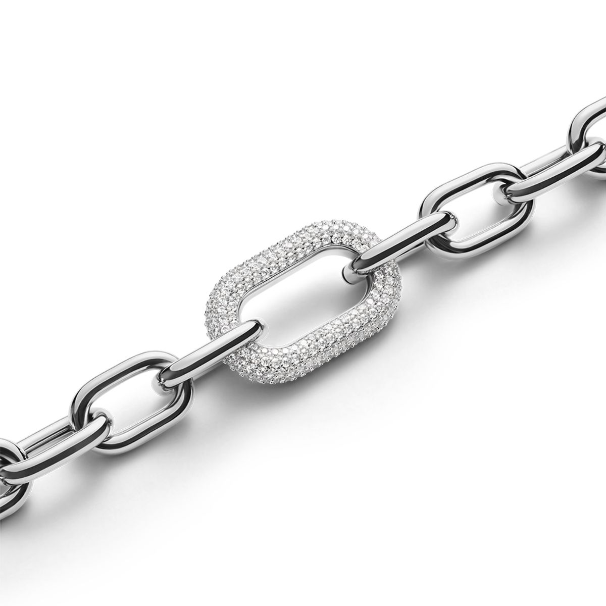 다니엘 웰링턴(DANIEL WELLINGTON) CRYSTAL LINK NECKLACE 카라비너 큐빅 체인 목걸이