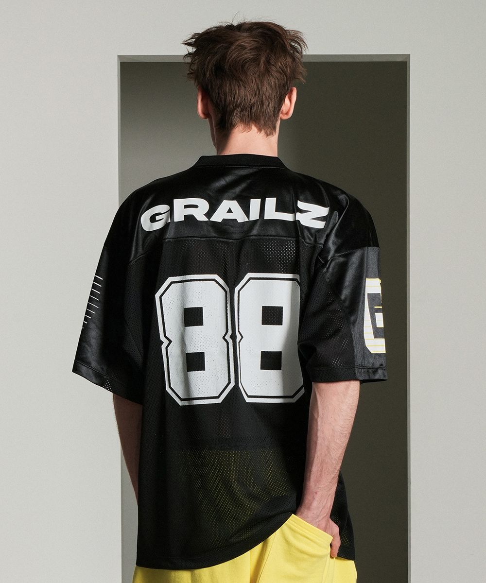 MUSINSA GRAILZ GR MESH FOOTBALL JERSEY [BLACK]