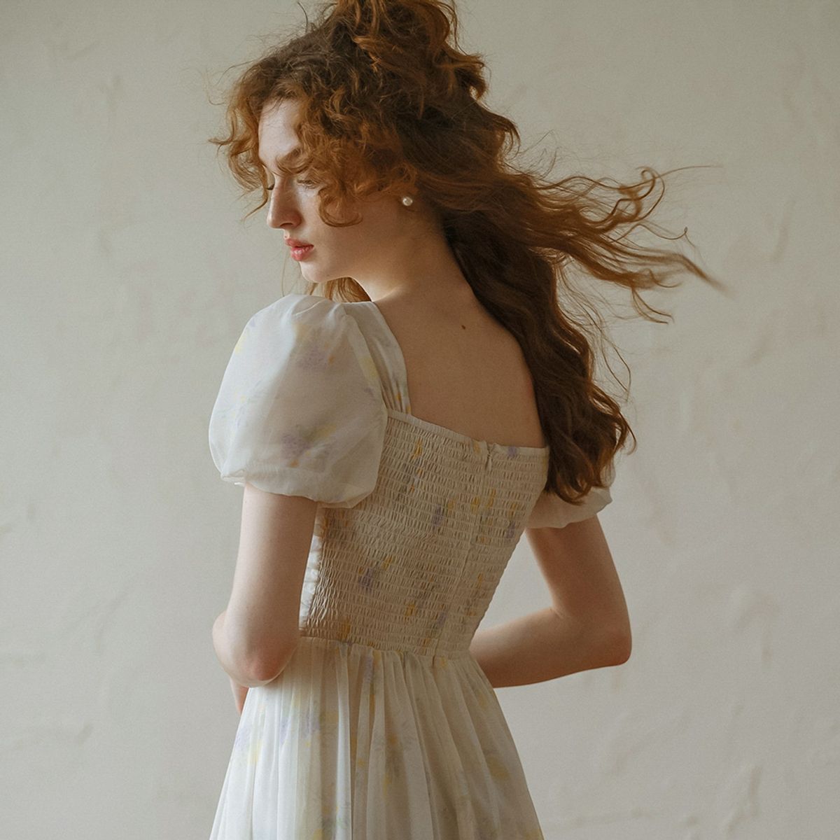 쎄무아듀(CEST MOIDEW) Cest_Princess floral puff sleeve dress
