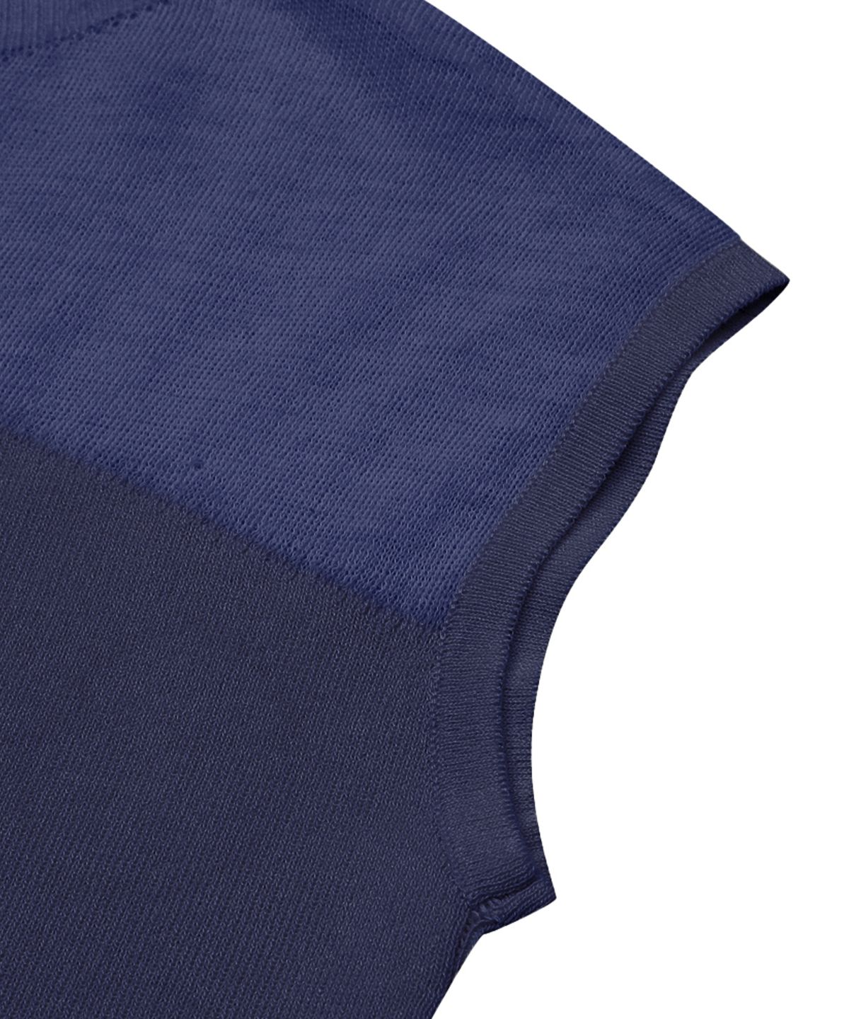 아위(AHWE) Sheer Mock Neck Sweater_NAVY