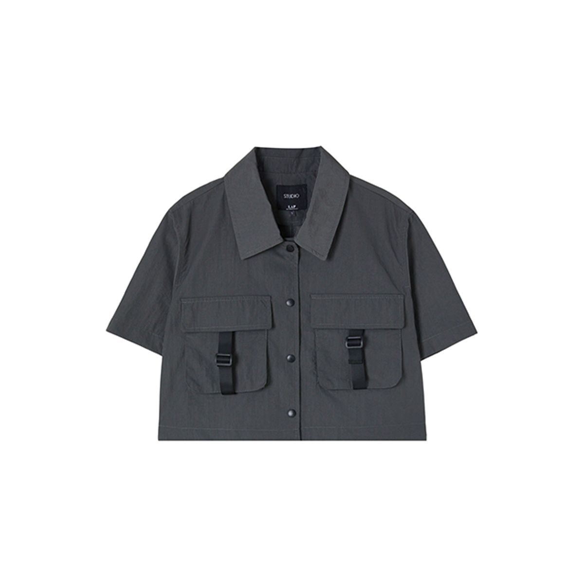 랩(LAP) (SET-아우터) 버클 포켓 셔츠형 크랍점퍼 AQ2WZ460