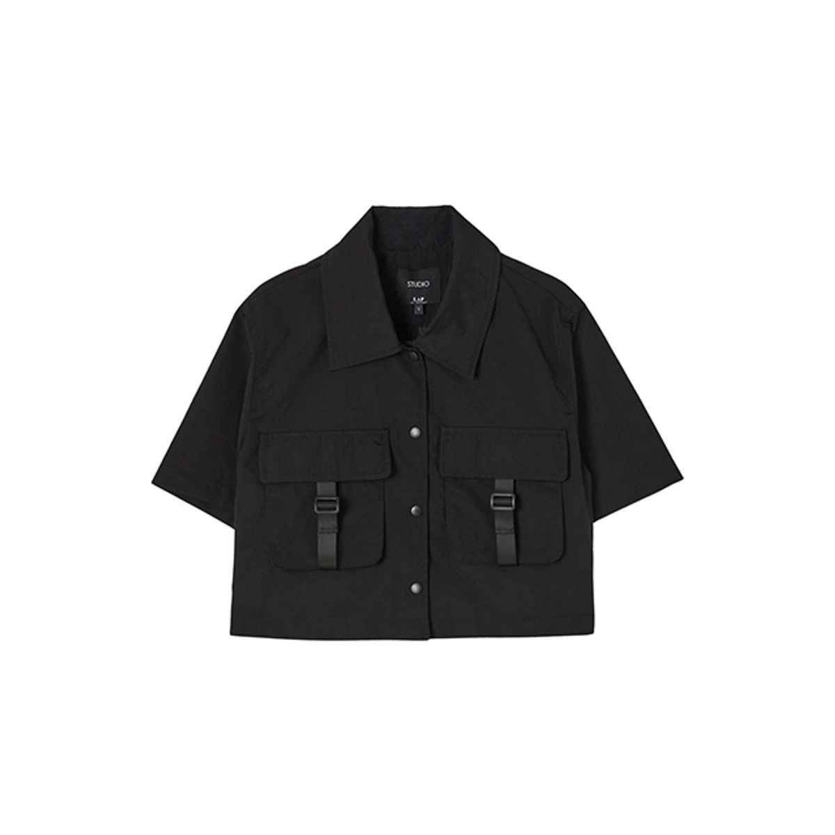랩(LAP) (SET-아우터) 버클 포켓 셔츠형 크랍점퍼 AQ2WZ460