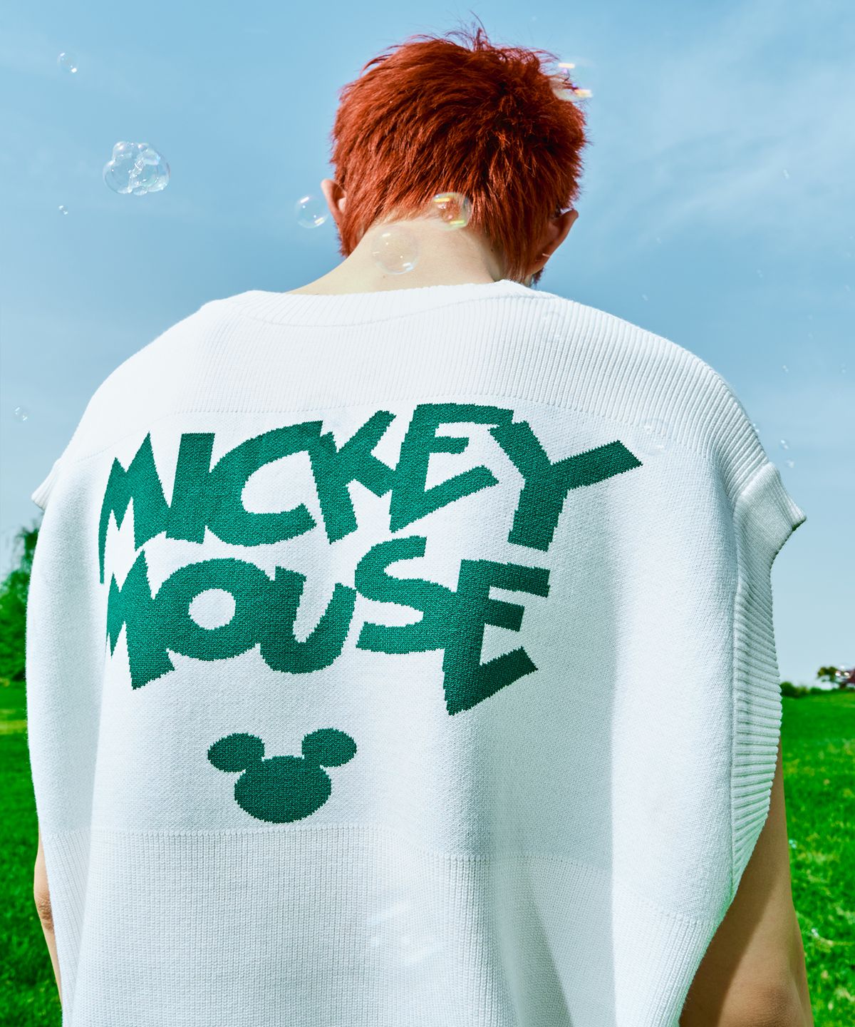 더 아이덴티티 프로젝트(THE IDENTITY PROJECT) [콜라보] Mickey Mouse knit vest [ivory]