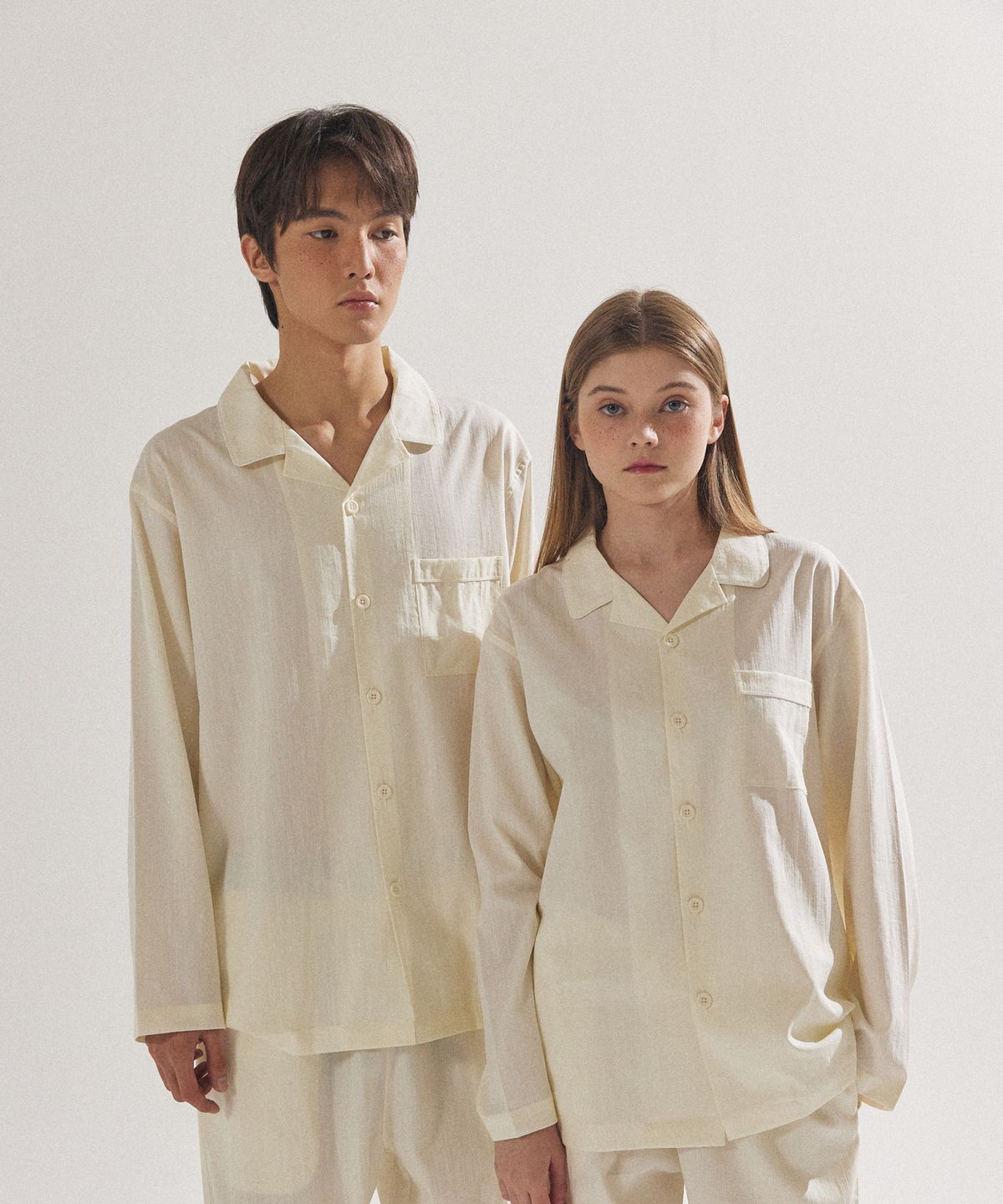팔랩(PALAP) 남여공용 쿨터치 파자마 세트_PL24S5PJ001_CR