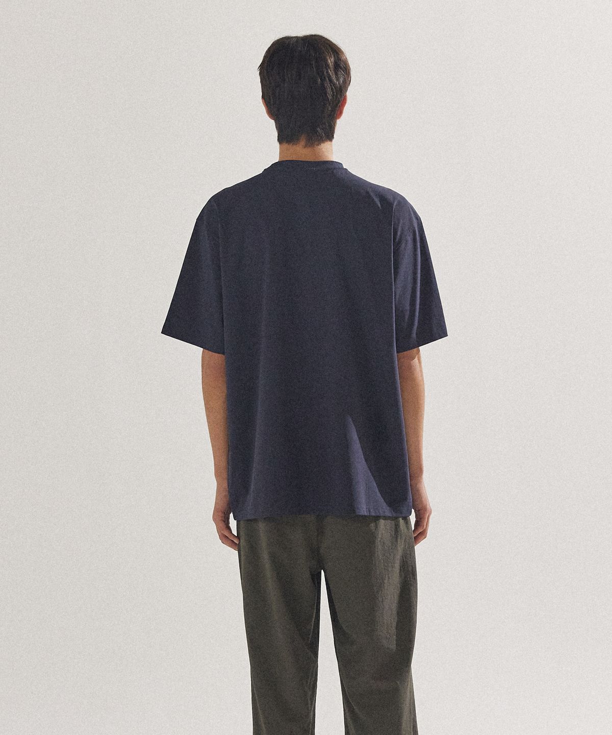 팔랩(PALAP) 남여공용 3D로고 쿨맥스 오버핏 반팔 티셔츠_PL24S5TS006_NV