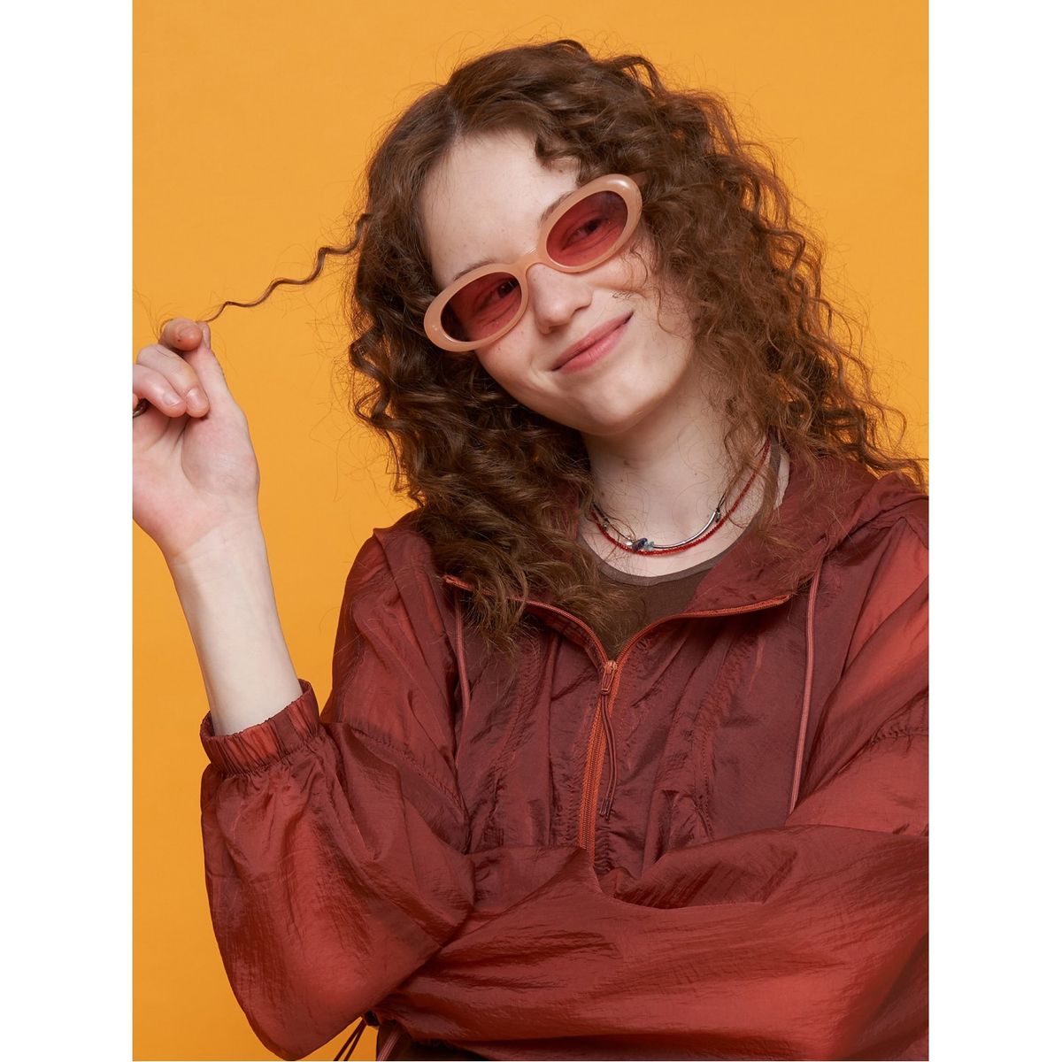 샌드 사운드(SAND SOUND) Oval Frame Sunglasses  Light Pink
