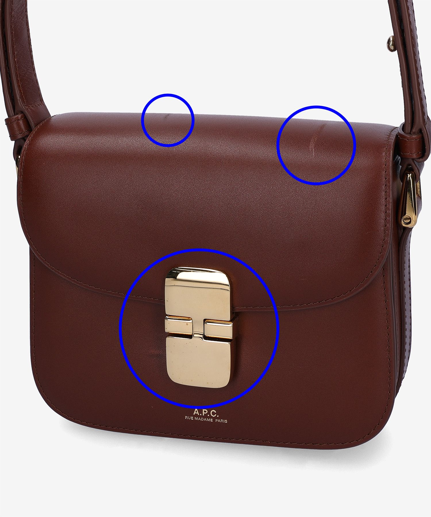 ☆A.P.C.☆ Mini Grace Shoulder Bag Brown PXBMWF61515CAD PXBM MUSINSA | A.P.C. Mini Grace Crossbody Bag - Brown