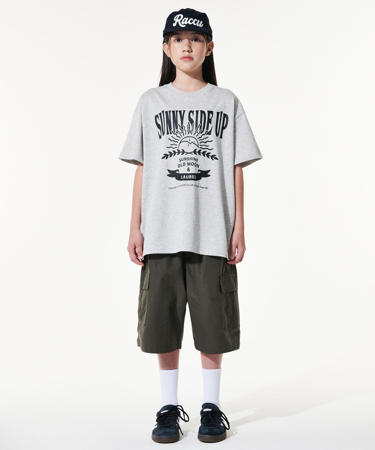 테이크이지 키즈(TAKEASY KIDS) 자이언트핏 카고 하프팬츠(카키)