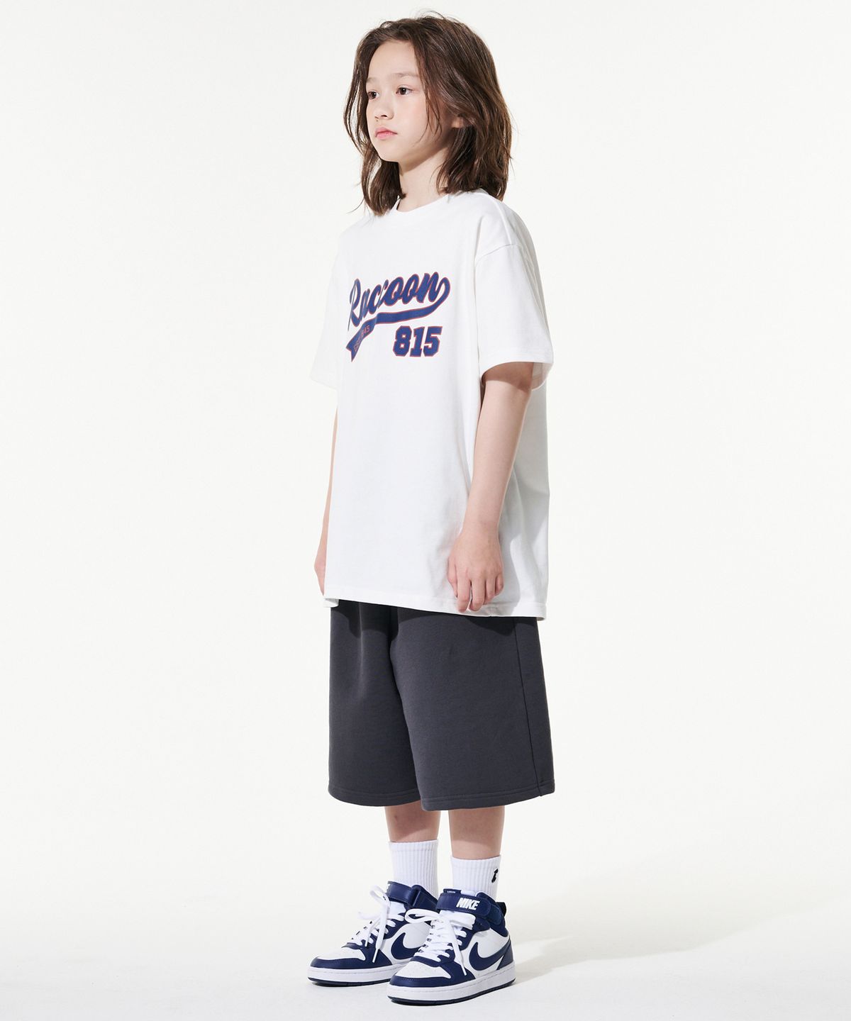 테이크이지 키즈(TAKEASY KIDS) 자이언트핏 스웻 쇼츠(다크 그레이)