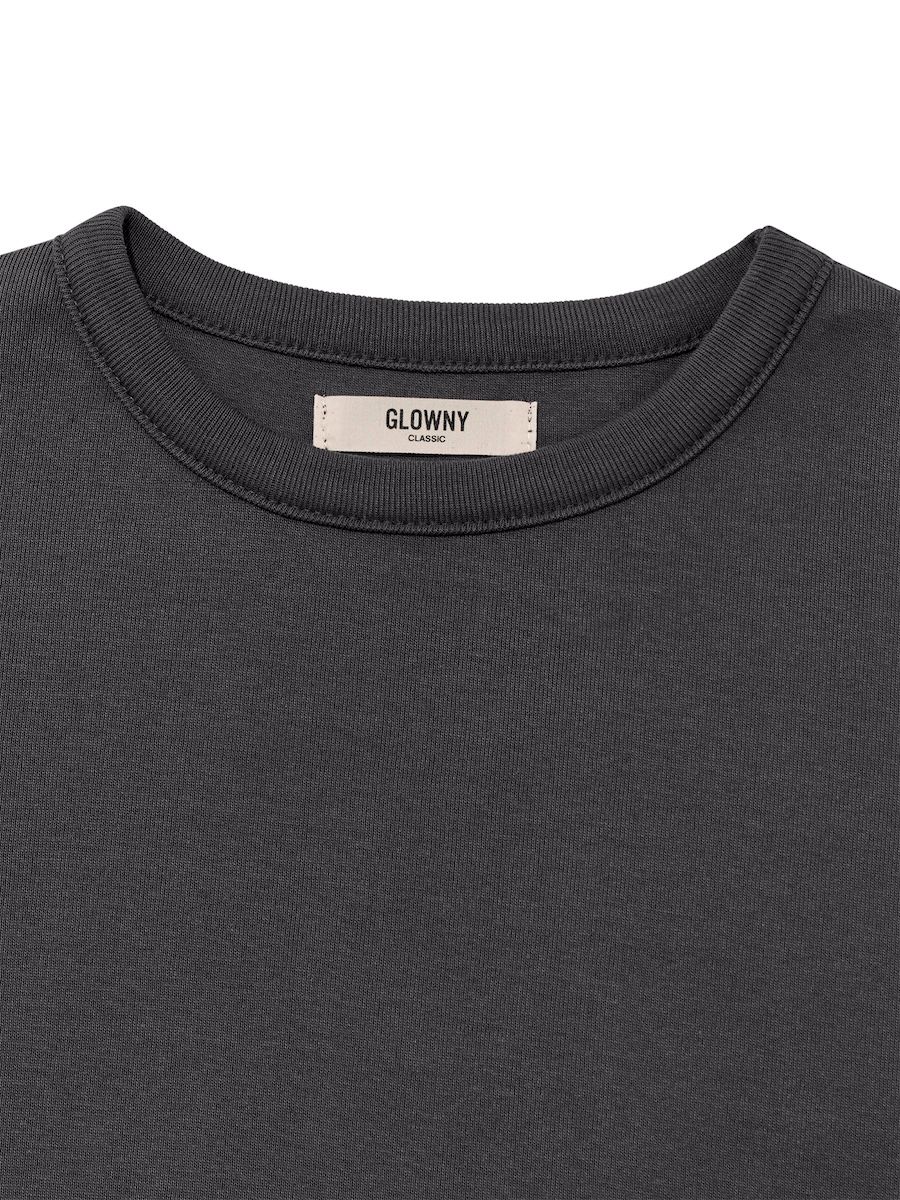 MUSINSA | GLOWNY G CLASSIC FITTED TEE (CHARCOAL)