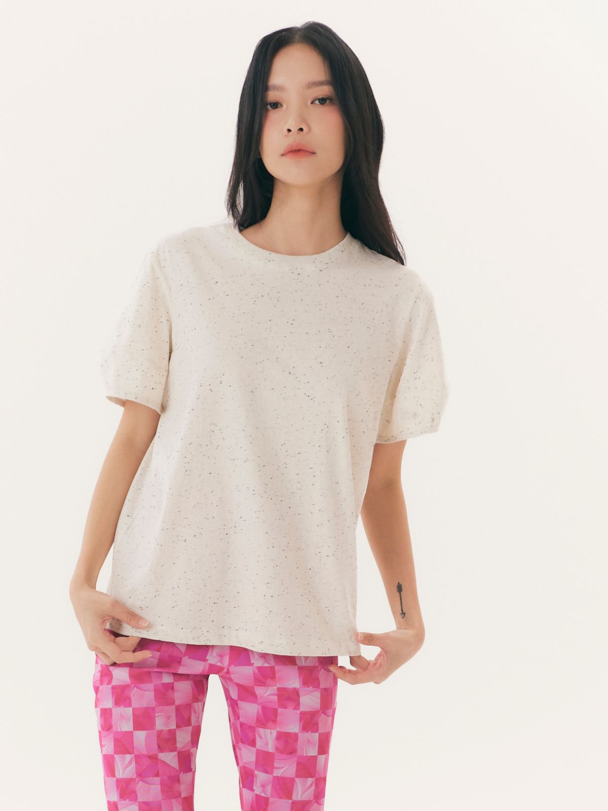 유가당(YUGADANG) Balloon sleeve T-shirt_Oatmeal