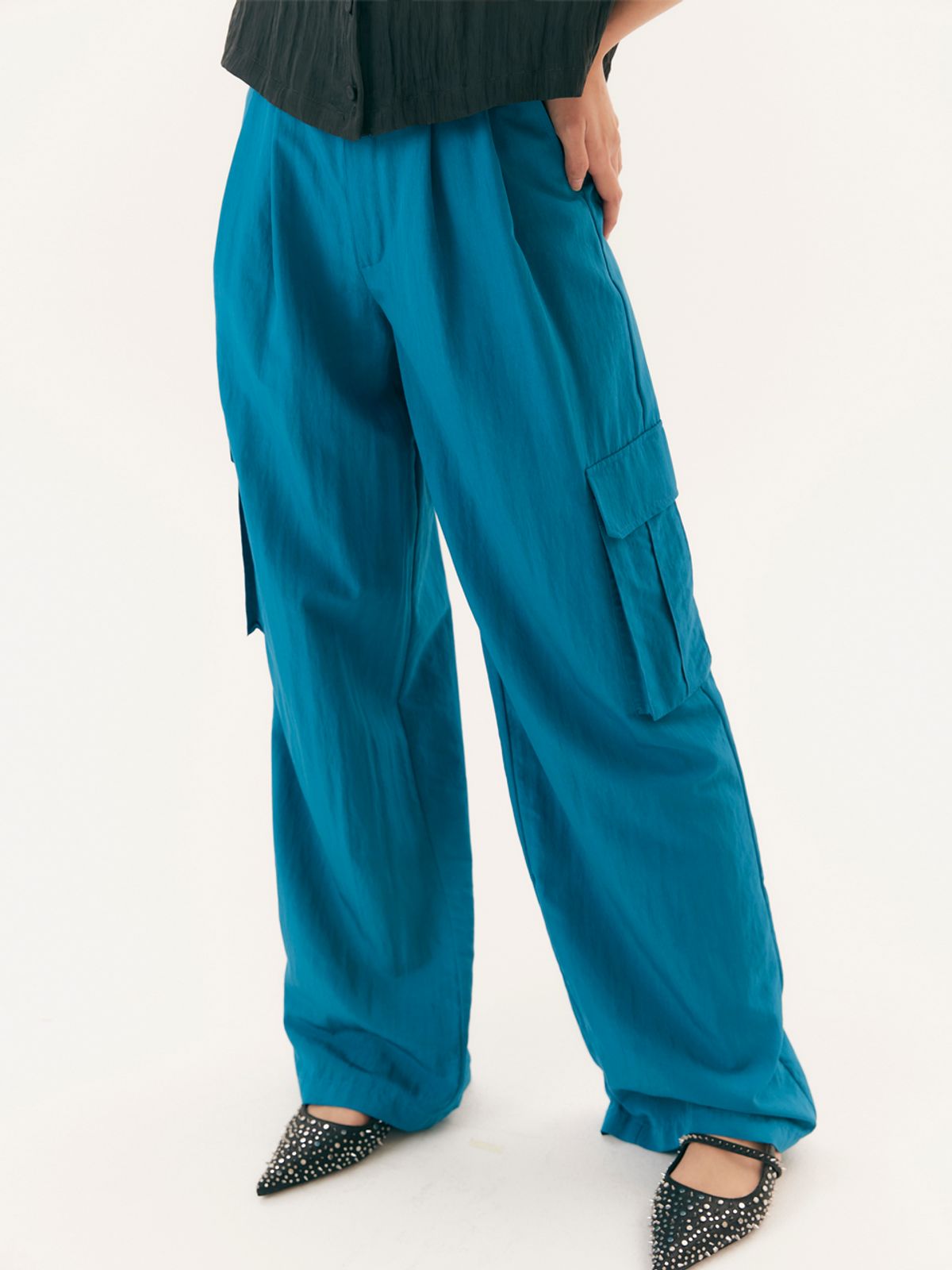 유가당(YUGADANG) Turquoise cargo pants_Turquoise