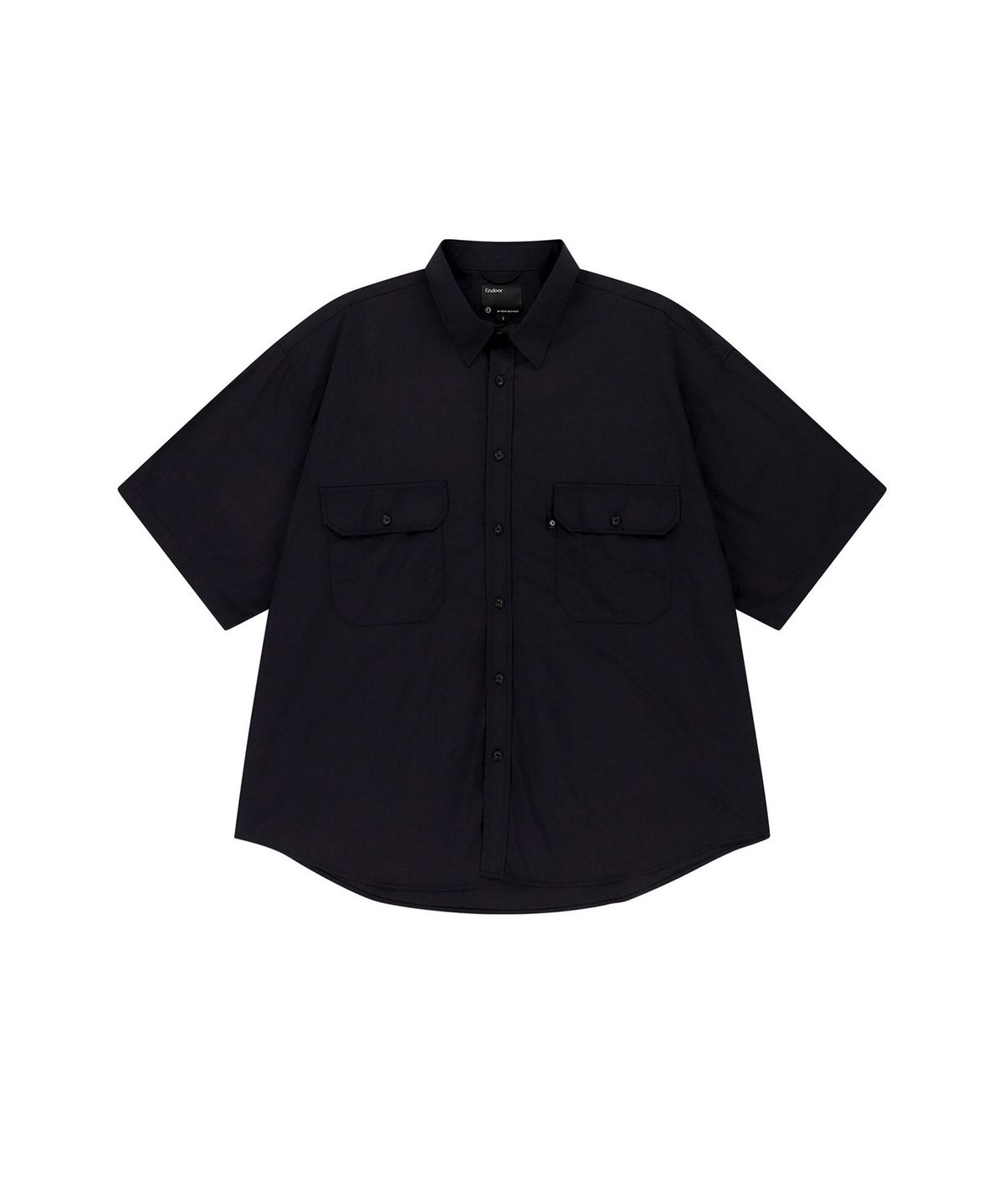 엔도어(ENDOOR) Over easy 1/2 shirt (black)
