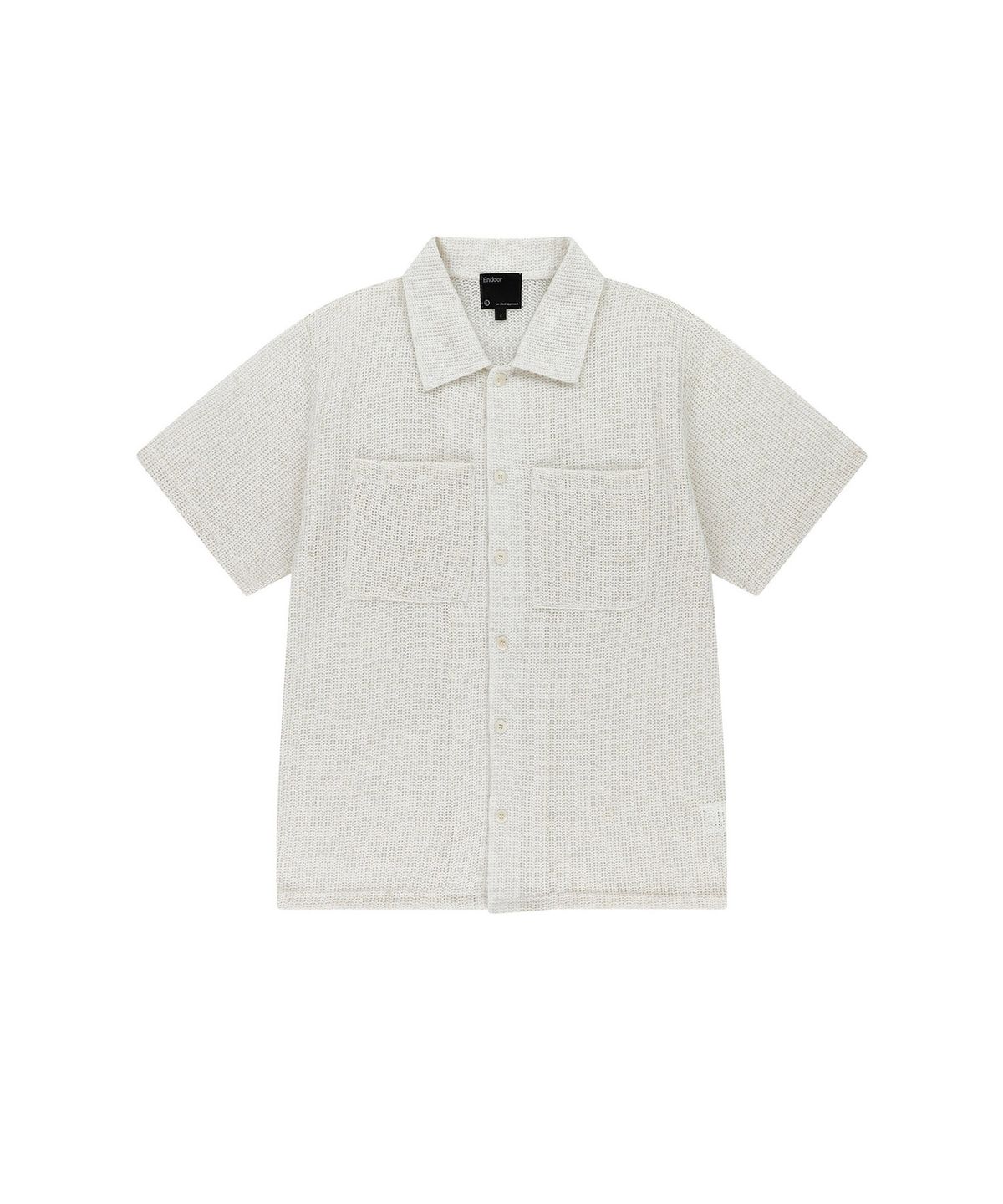 엔도어(ENDOOR) Needle crochet 1/2 shirt (ivory bokashi)
