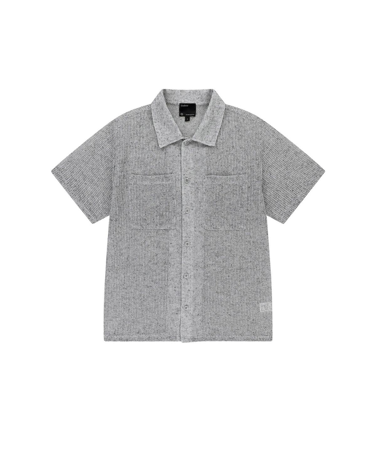 엔도어(ENDOOR) Needle crochet 1/2 shirt (gray bokashi)