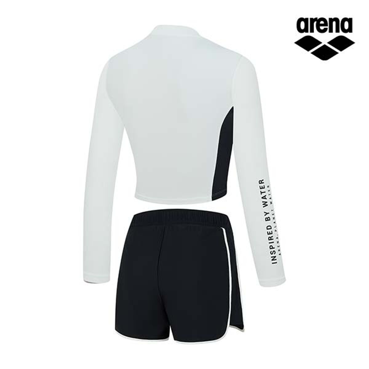 아레나 키즈(ARENA KIDS) 인스파이어 아동 레저 집업 래쉬가드 세트 A4BG1GS81WHT