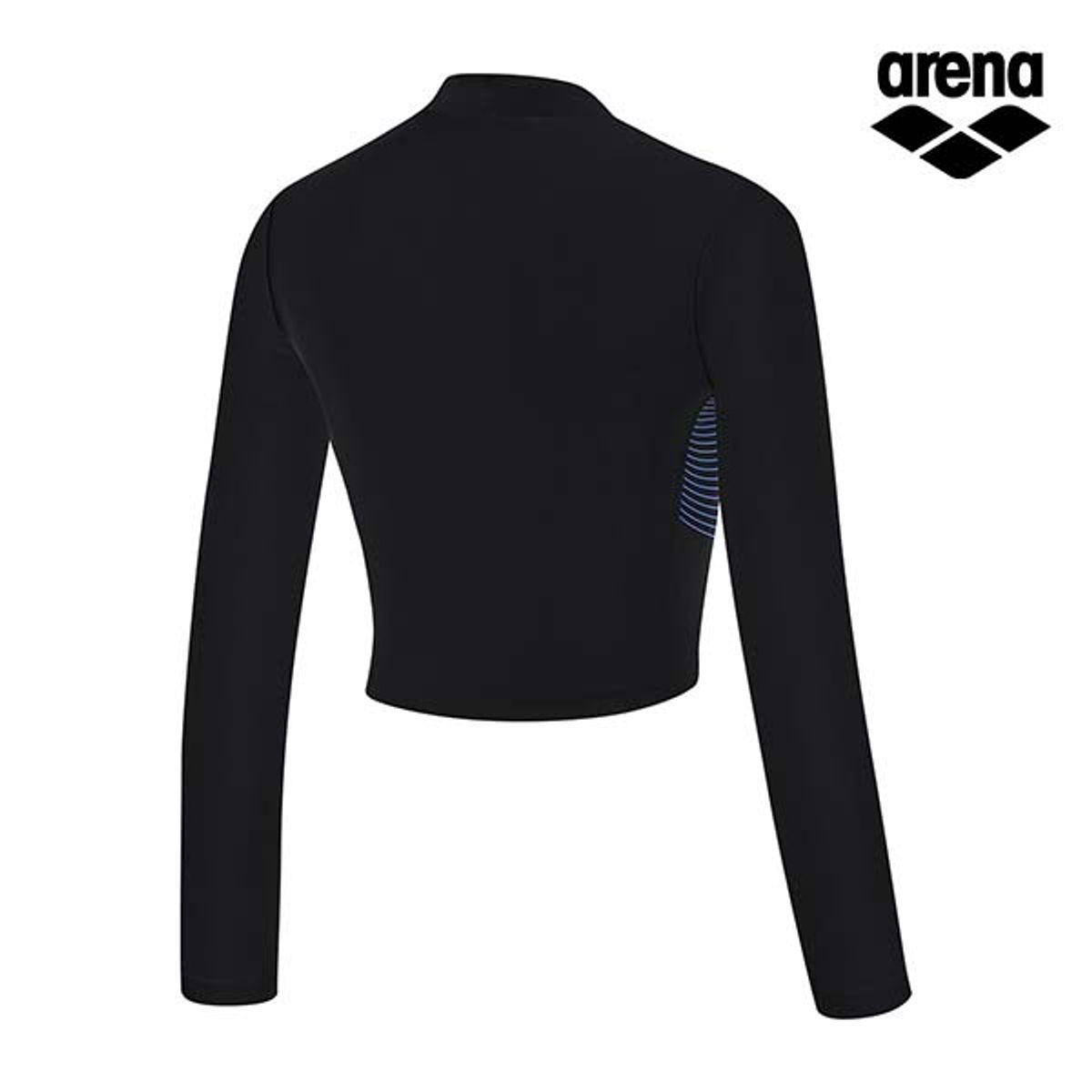 아레나(ARENA) 임팩트 레저 크롭 집업 래쉬가드 A4BL1QR01BLK