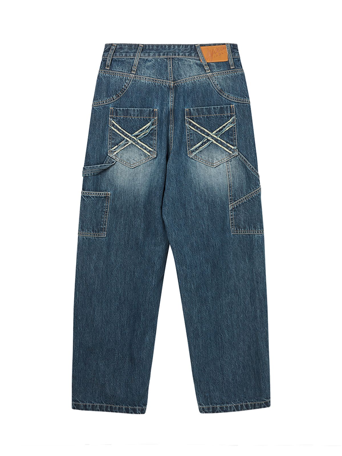 엔와이엑스엑스(NYXX) SLUB DENIM CARPENTER PANTS WASHED BLUE