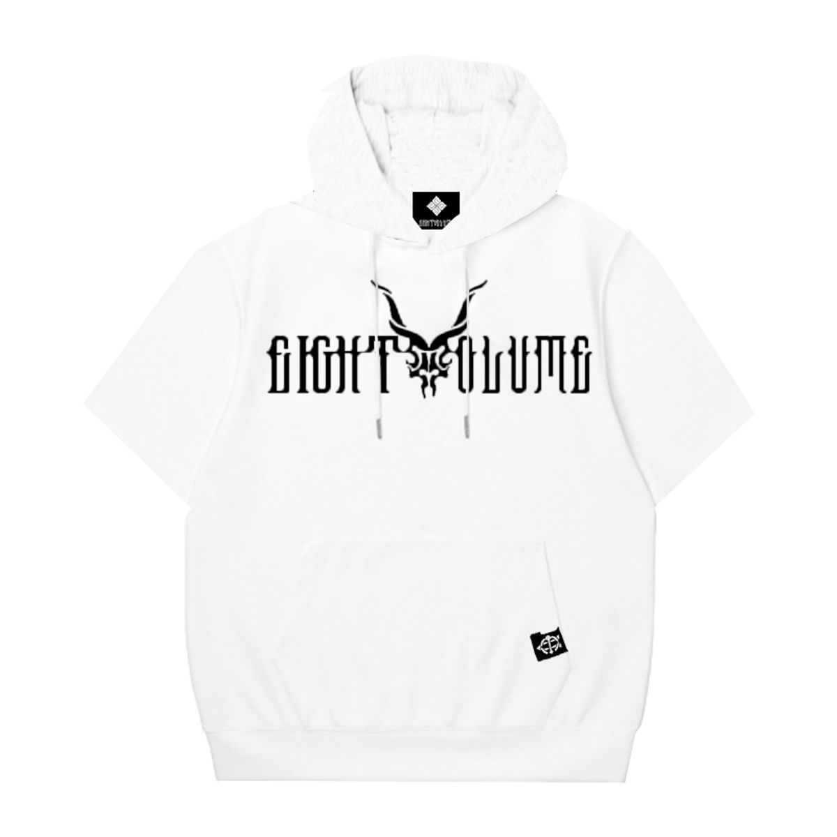 에잇볼륨(EIGHTVOLUME) EV 쿠두스컬 반팔 후드 (화이트)