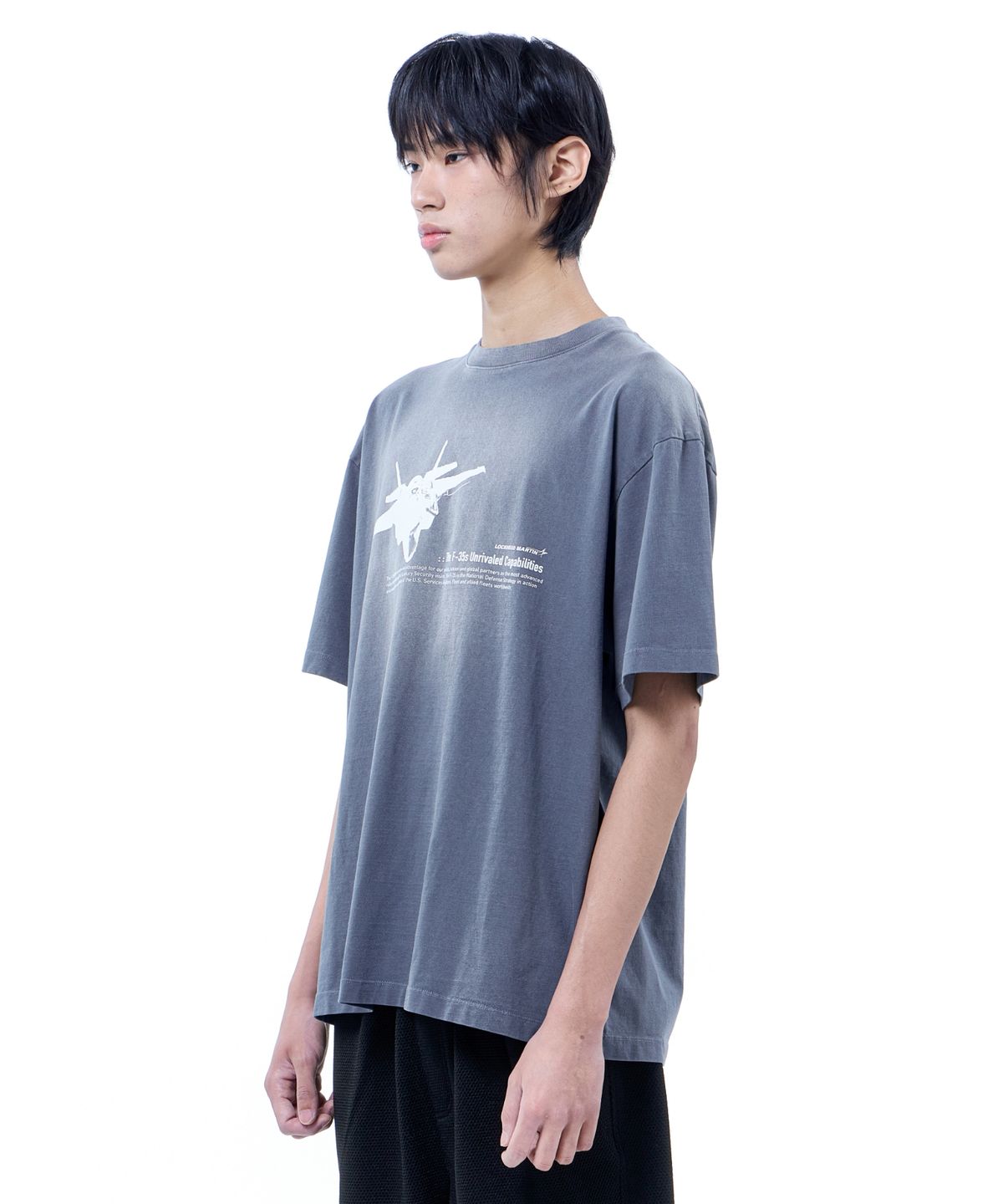 록히드마틴(LOCKHEED MARTIN) F35 GARMENT DYED BRUSH T-SHIRT (BLUE)