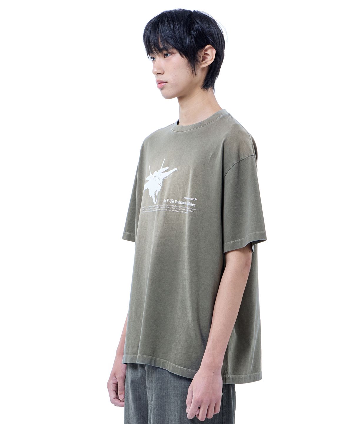 록히드마틴(LOCKHEED MARTIN) F35 GARMENT DYED BRUSH T-SHIRT (KHAKI)