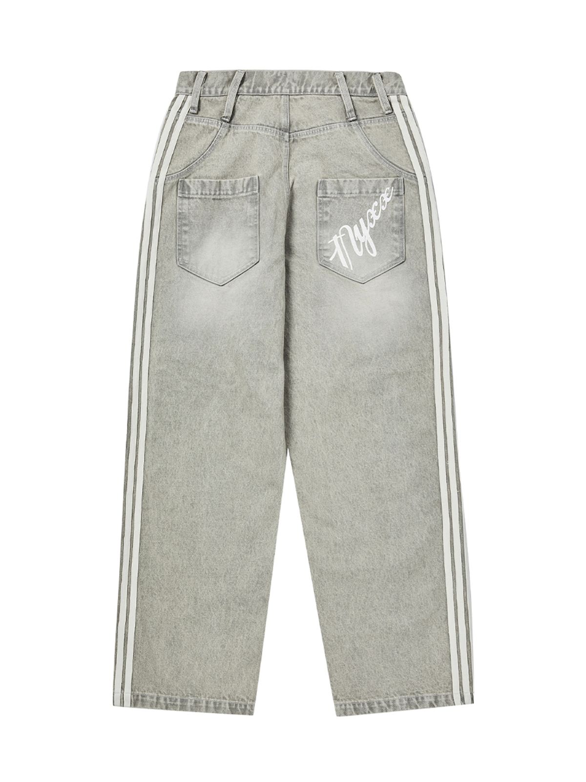 엔와이엑스엑스(NYXX) STRIPE TAPE DENIM PANTS BEIGE