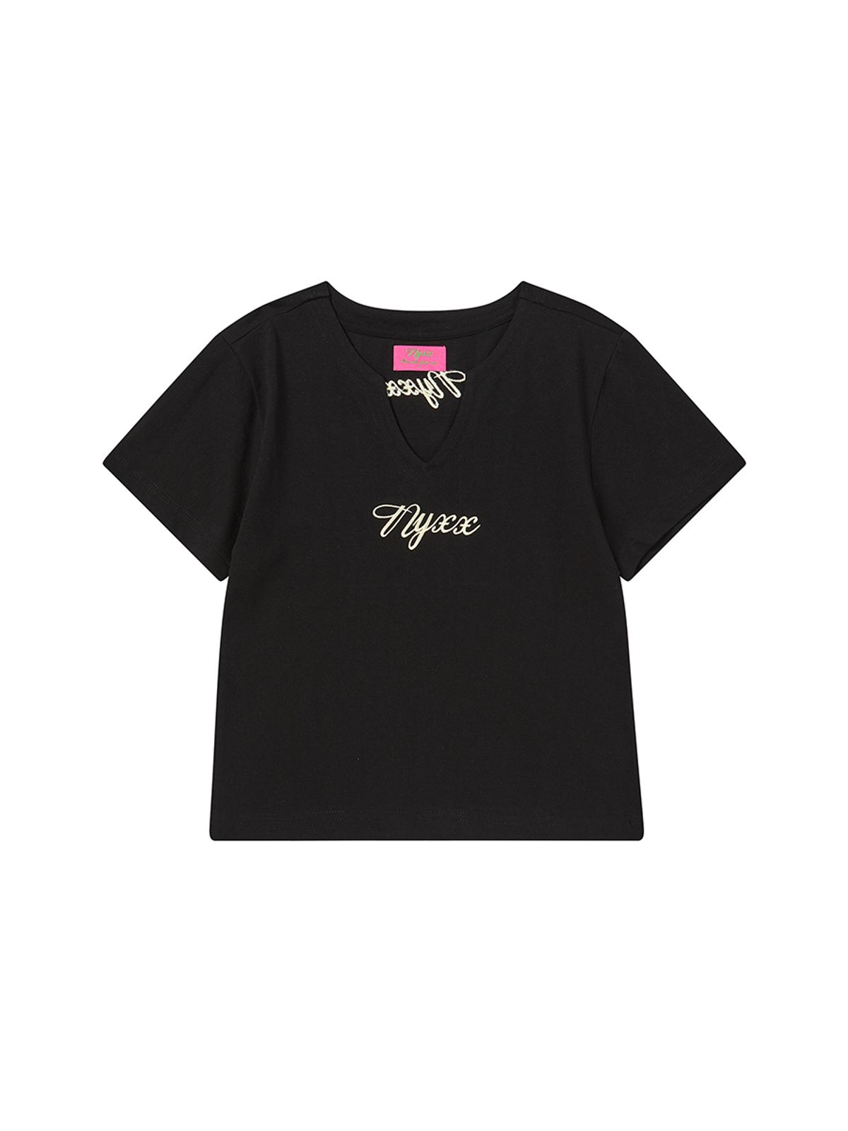 엔와이엑스엑스(NYXX) CROP UNIFORM NUMBER 14 TEE BLACK