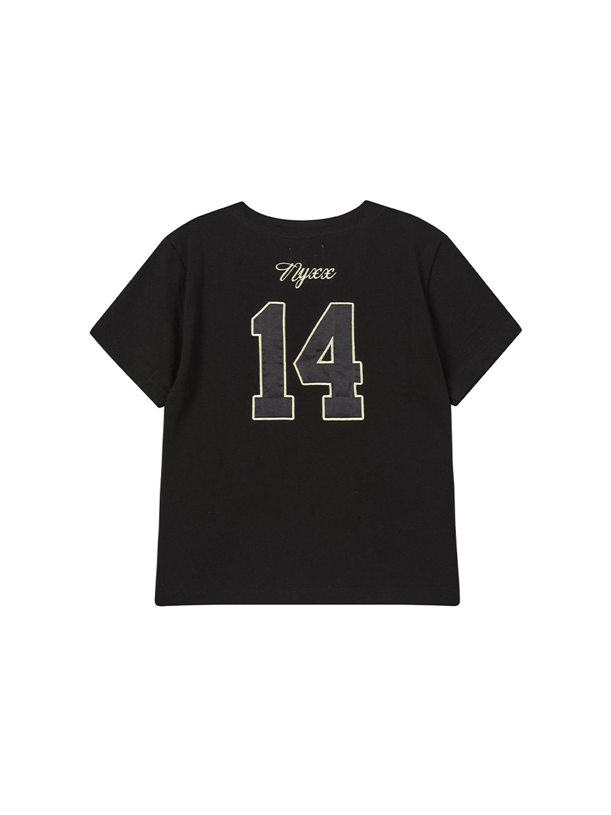 엔와이엑스엑스(NYXX) CROP UNIFORM NUMBER 14 TEE BLACK