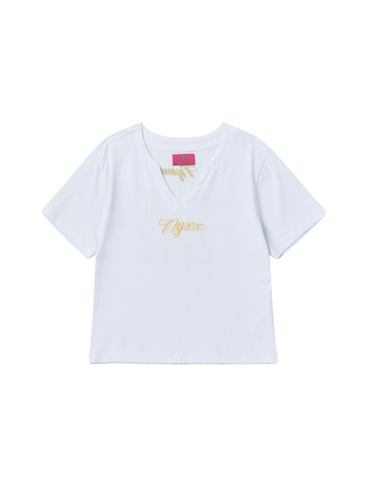 엔와이엑스엑스(NYXX) CROP UNIFORM NUMBER 14 TEE WHITE