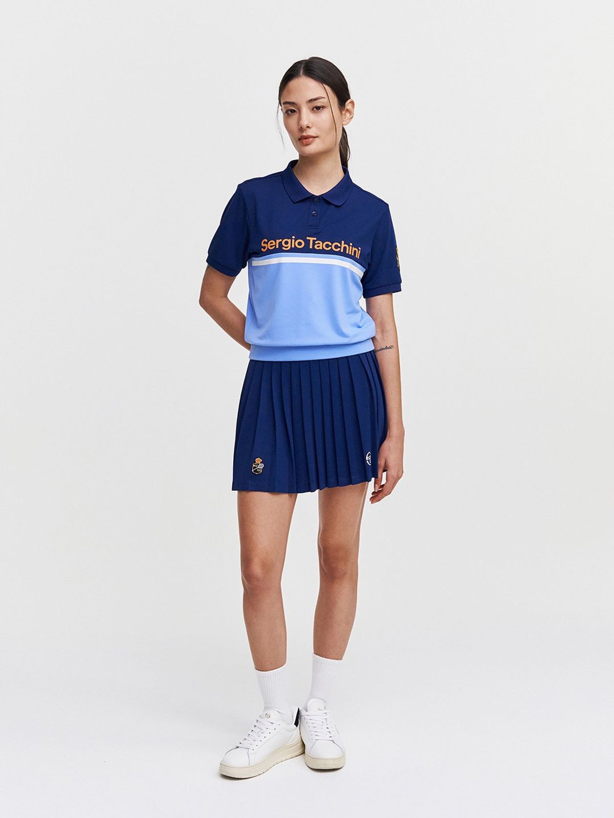 세르지오 타키니(SERGIO TACCHINI) MC 타이브레이크 스태프 반팔 폴로셔츠 (Navy)