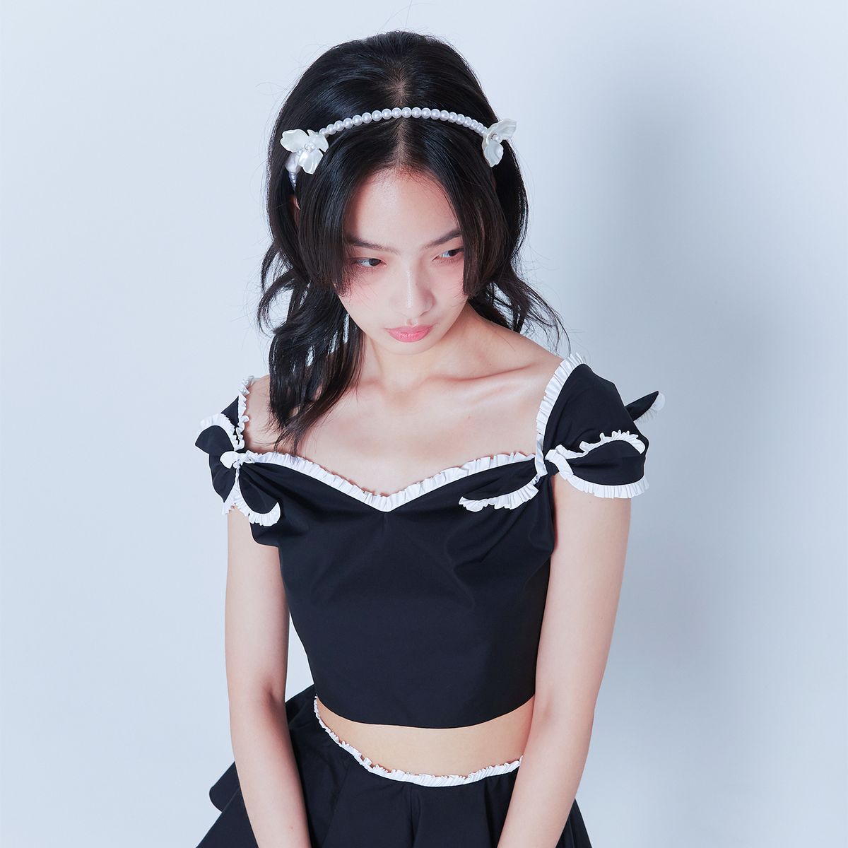 러뷰이(LOVUEE) 더블 펄 피오니 헤어밴드