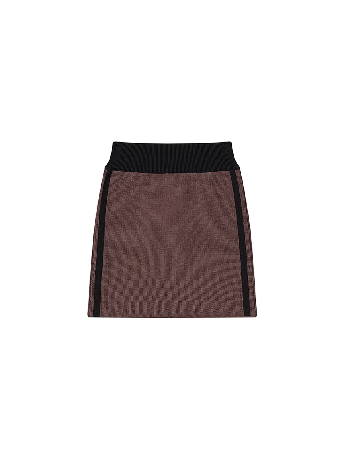 엔와이엑스엑스(NYXX) 2-WAY SLANT LOGO TOP SKIRT BROWN
