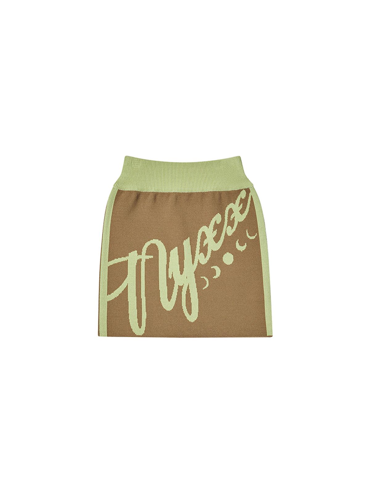 엔와이엑스엑스(NYXX) 2-WAY SLANT LOGO TOP SKIRT KHAKI