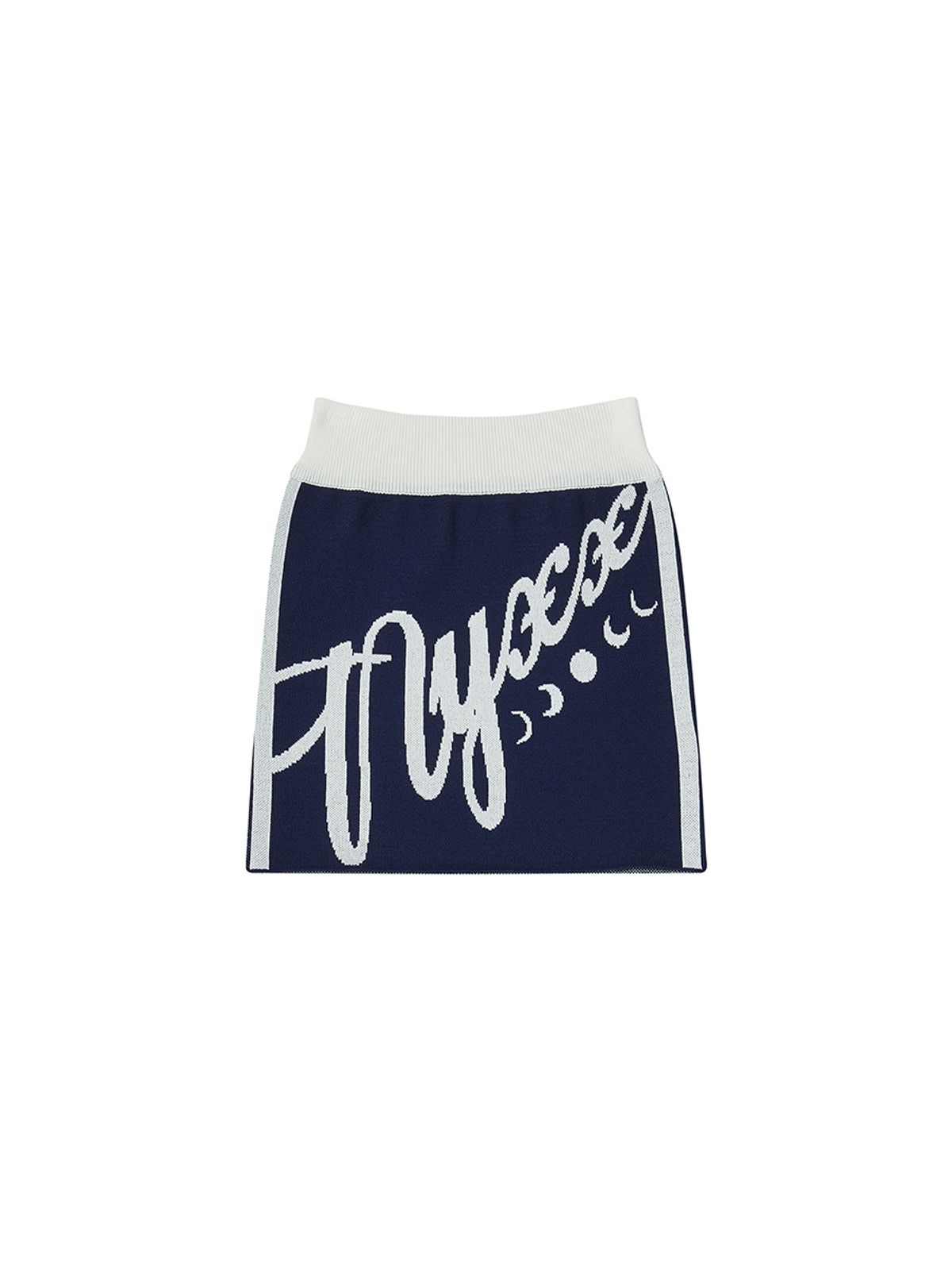엔와이엑스엑스(NYXX) 2-WAY SLANT LOGO TOP SKIRT NAVY