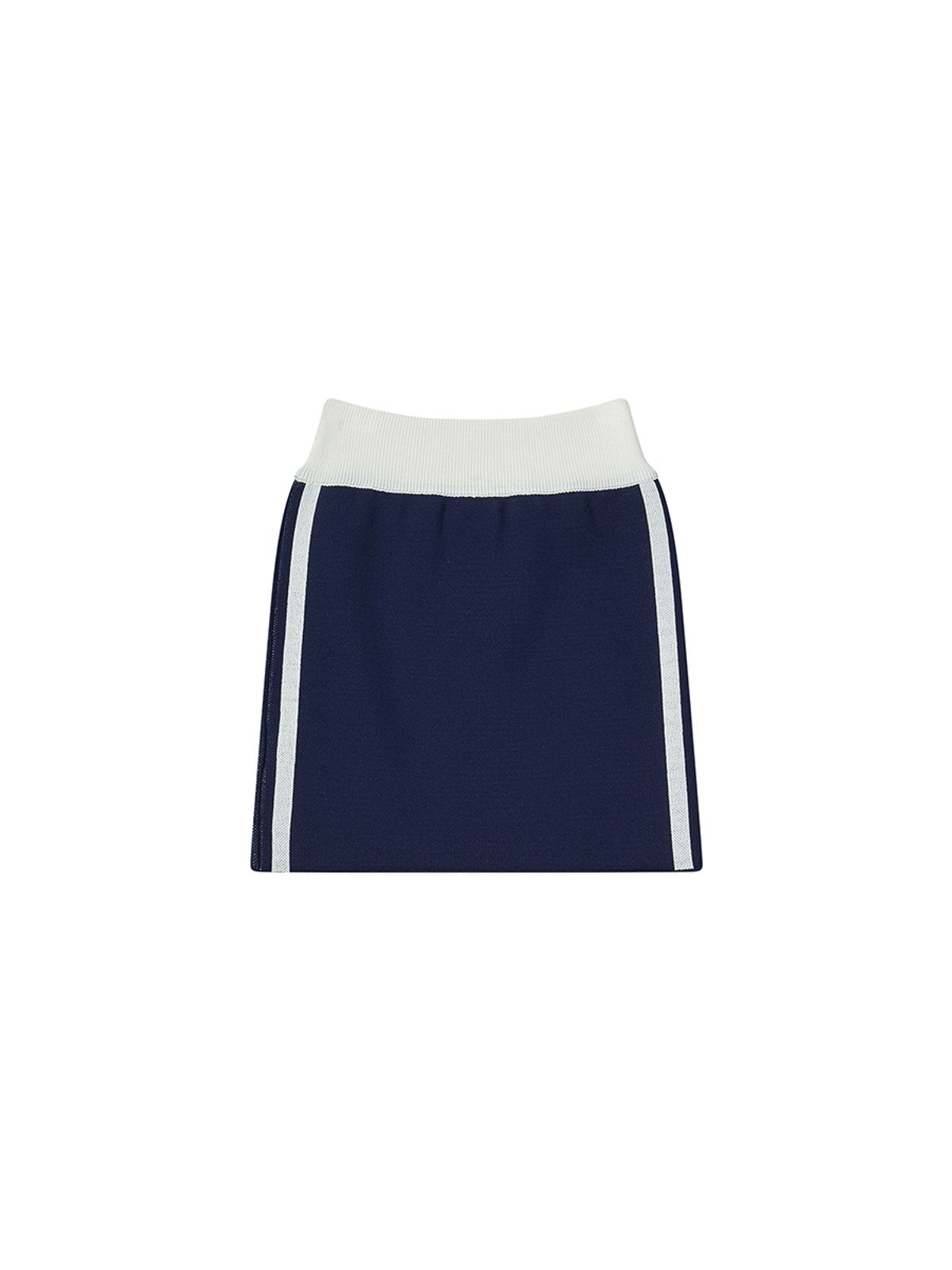 엔와이엑스엑스(NYXX) 2-WAY SLANT LOGO TOP SKIRT NAVY