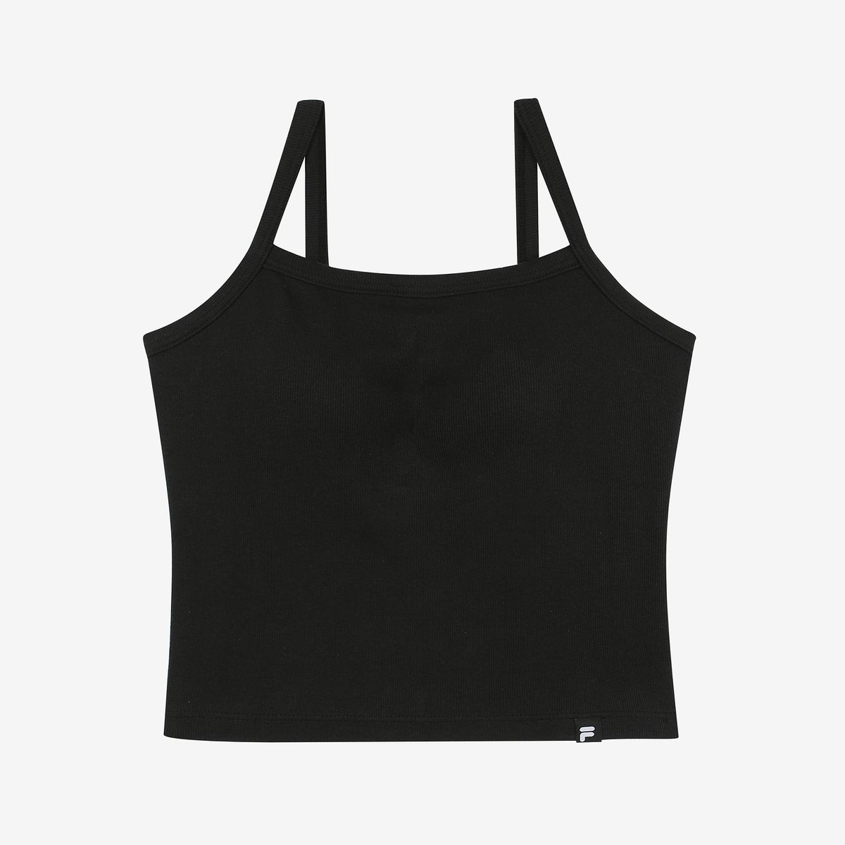 휠라언더웨어(FILA UNDERWEAR) 몰드 부착형 골지 미들 브라탑(FI4ITG2101FBLK)