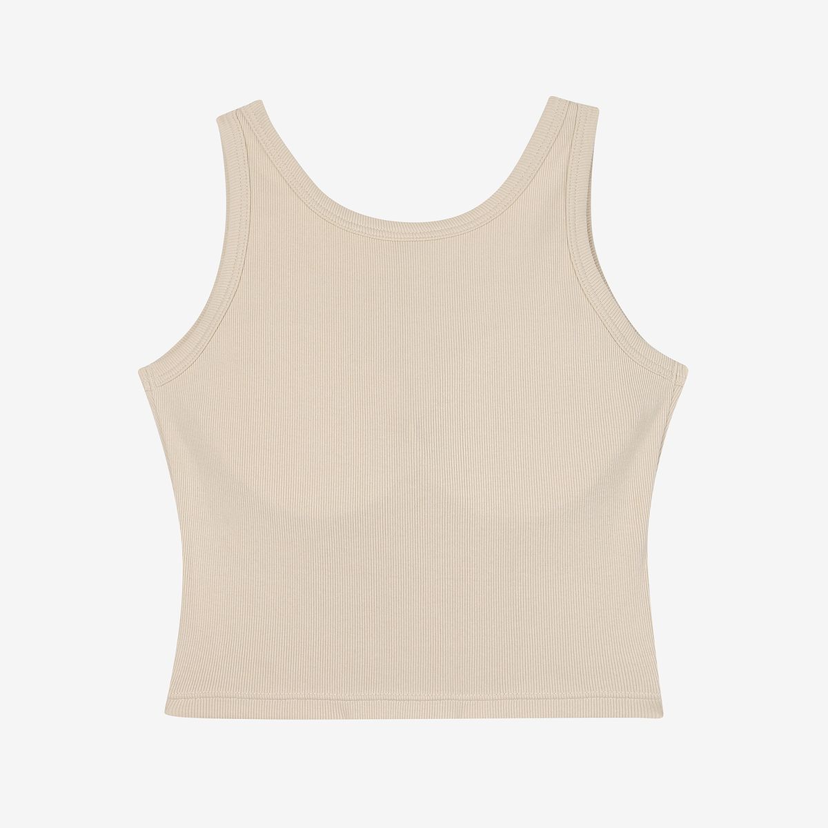 휠라언더웨어(FILA UNDERWEAR) 몰드 부착형 골지 스퀘어넥 미들 브라탑(FI4ITG2102FLBE)