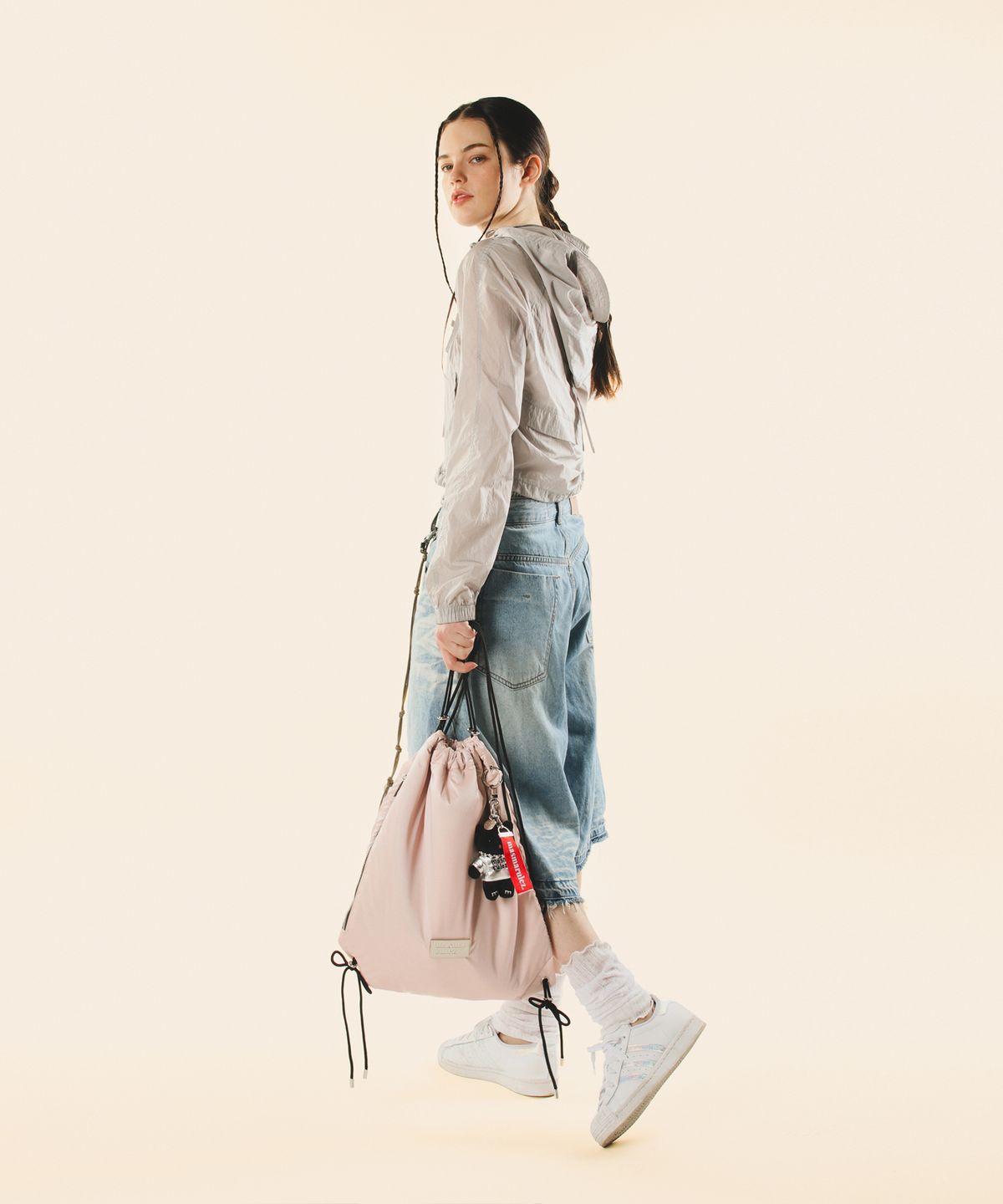 마스마룰즈(MASMARULEZ) 304 Gym sack string bag _ Glittery pink