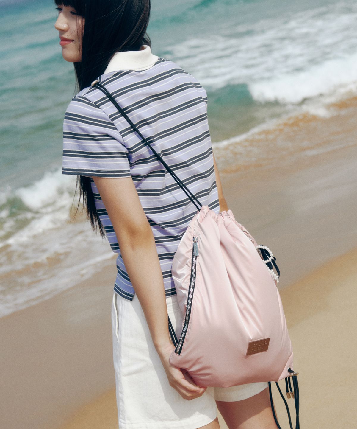 마스마룰즈(MASMARULEZ) 304 Gym sack string bag _ Glittery pink