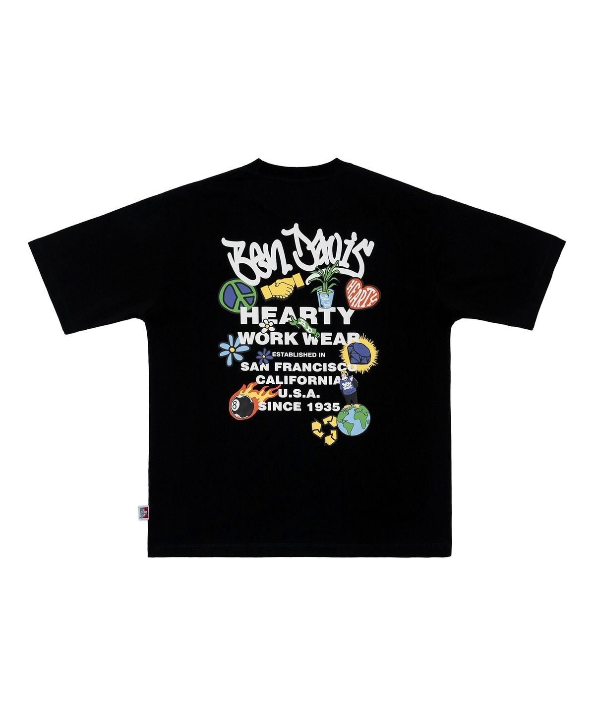 벤 데이비스(BEN DAVIS) WHITE LABEL GRATEFUL TEE PALE ORANGE