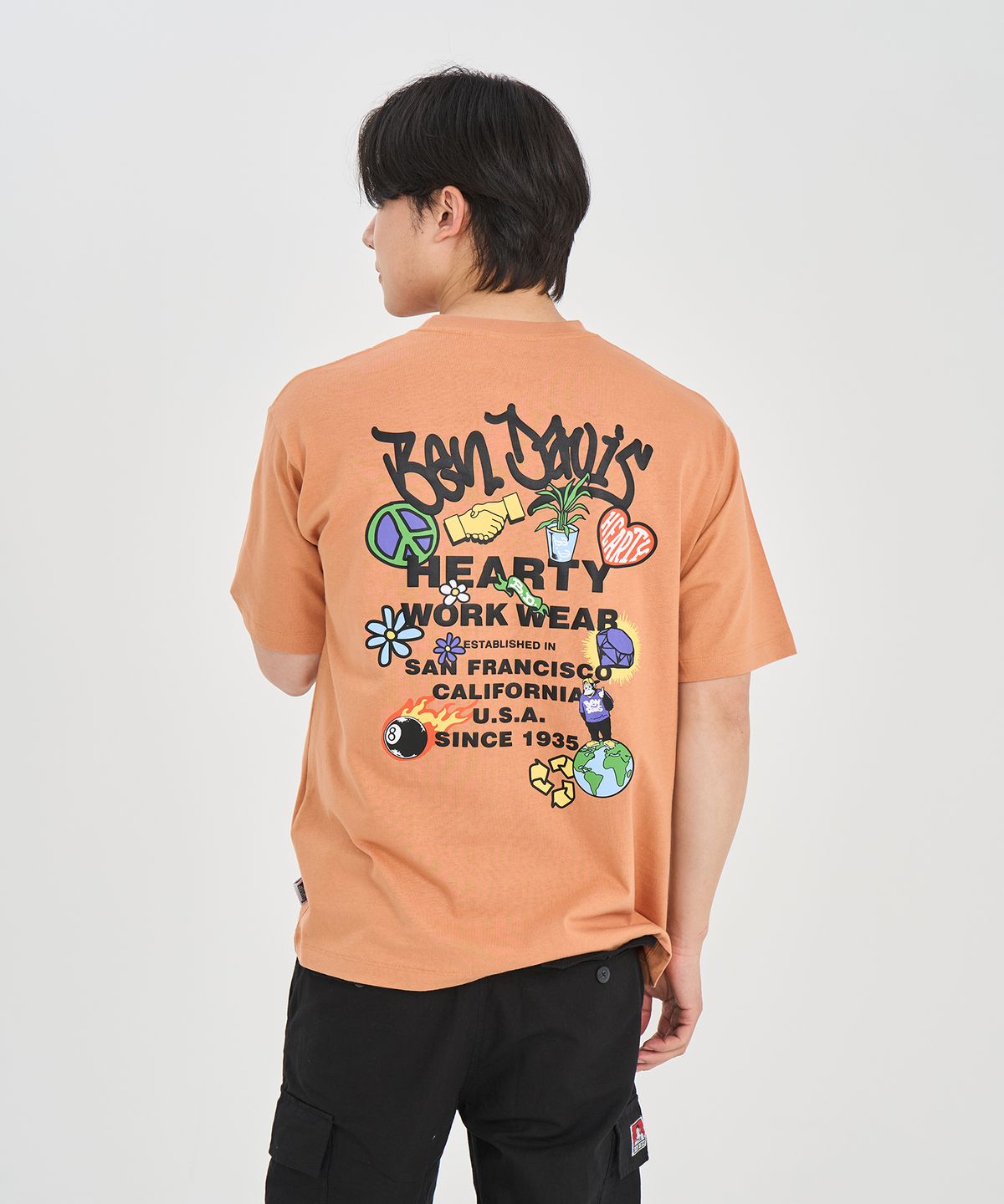 벤 데이비스(BEN DAVIS) WHITE LABEL GRATEFUL TEE BLACK